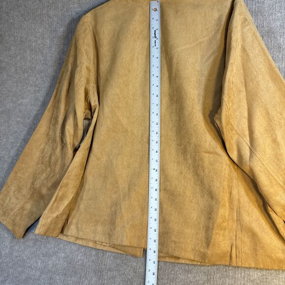 Studio Works Faux Suede Full‎ Zip Up Jacket Women's Size 22 NWT Career Western - Picture 7 of 8